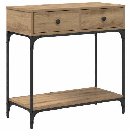 Konzolni stol Hrast umjetnik 75x34.5x75 cm Konstruirano drvo Cijena