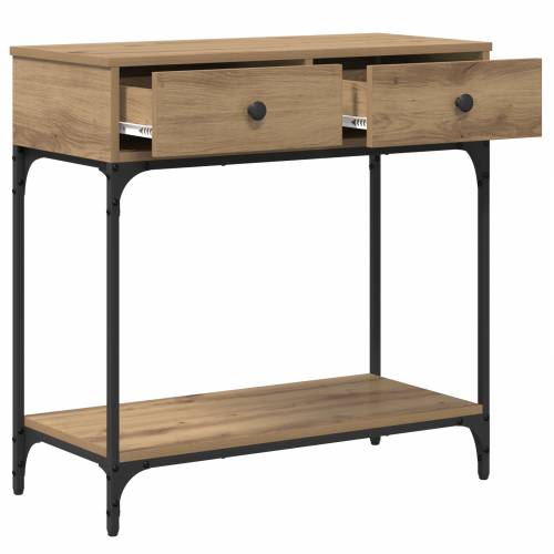 Konzolni stol Hrast umjetnik 75x34.5x75 cm Konstruirano drvo Cijena