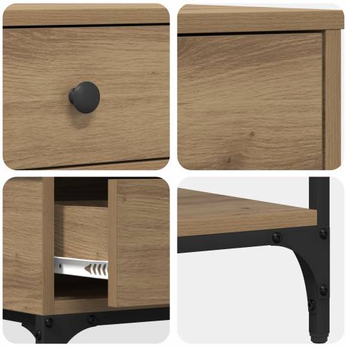 Konzolni stol Hrast umjetnik 75x34.5x75 cm Konstruirano drvo Cijena