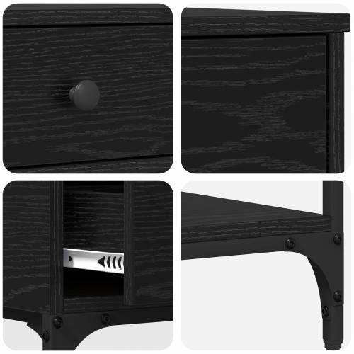konzolni stol Crni hrast 75x34,5x75 cm Konstruirano drvo Cijena