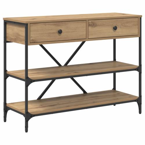 Konzolni stol od umjetnog hrasta 100x34.5x75 cm - Konstruirano drvo Cijena