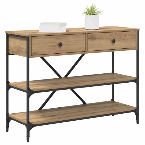 Konzolni stol od umjetnog hrasta 100x34.5x75 cm - Konstruirano drvo Cijena