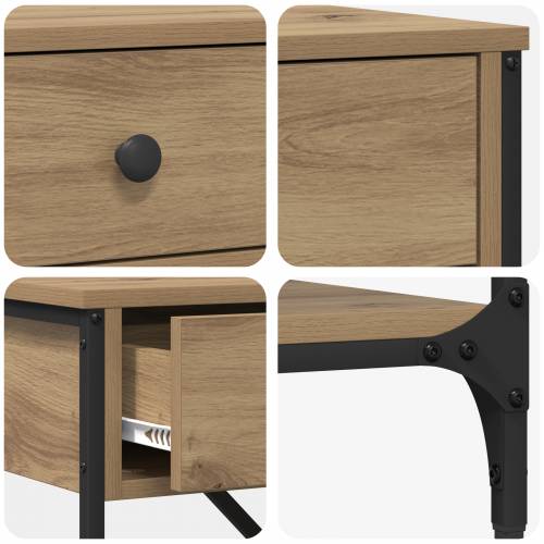Konzolni stol od umjetnog hrasta 100x34.5x75 cm - Konstruirano drvo Cijena