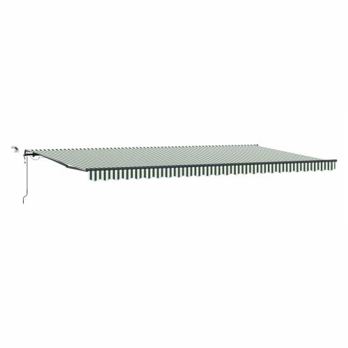 automatska uvlačna tenda s LED-om Zelena i bijela 600x300 cm Cijena