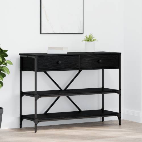 Konzolni stol Crni hrast 100x34.5x75 cm Inženjersko drvo Cijena