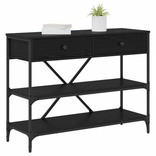 Konzolni stol Crni hrast 100x34.5x75 cm Inženjersko drvo Cijena
