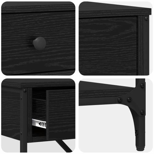 Konzolni stol Crni hrast 100x34.5x75 cm Inženjersko drvo Cijena