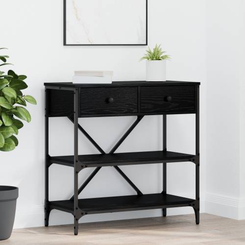 konzolni stol crni hrast 75x34.5x75 cm obrađeno drvo Cijena