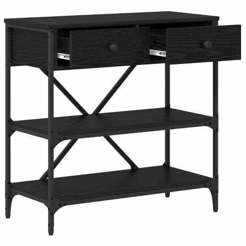 konzolni stol crni hrast 75x34.5x75 cm obrađeno drvo Cijena