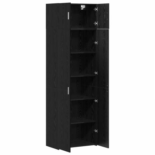 ormarić za pohranu crni hrast 70x42.5x225 cm konstruirano drvo Cijena