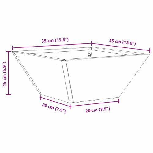 Plastična sadilica Antracit Plastika 35 x 35 x 15 cm Izdržljiva Cijena