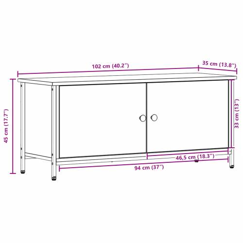 TV jedinica od starog drva Staro drvo MDF 102 x 35 x 45 cm Cijena