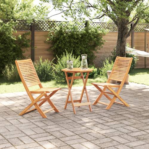 Set od 3 dijela Sklopivi bistro set od masivnog bagremovog drveta Cijena