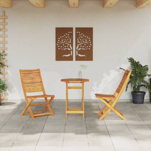 Set od 3 dijela Sklopivi bistro set od masivnog bagremovog drveta Cijena