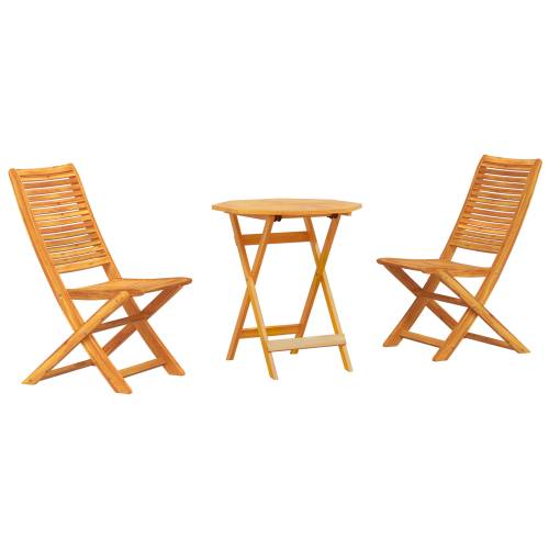 3-dijelni sklopivi bistro set od čvrstog drva akacije Cijena