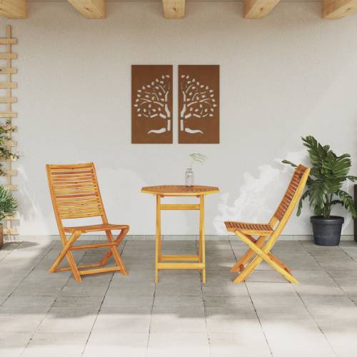 3-dijelni sklopivi bistro set od čvrstog drva akacije Cijena