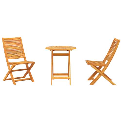 3-dijelni sklopivi bistro set od čvrstog drva akacije Cijena