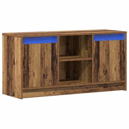 TV ormar s LED svjetlima - Oslikano drvo, 100x34x50 cm od konstruiranog drva. Cijena