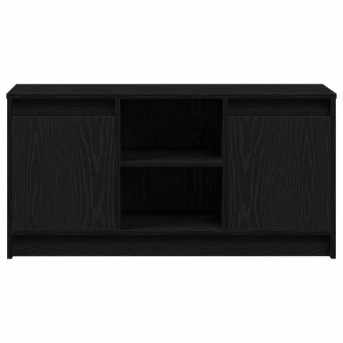 TV ormar s LED svjetlima u crnom hrastu, dimenzije 100x34x50 cm, napravljen od konstruiranog drva Cijena