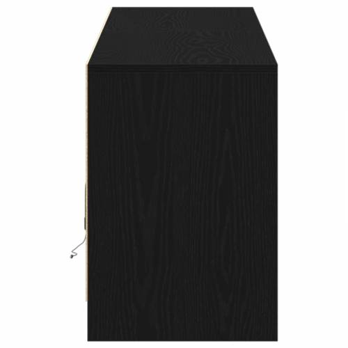 TV ormar s LED svjetlima u crnom hrastu, dimenzije 100x34x50 cm, napravljen od konstruiranog drva Cijena