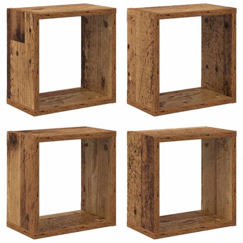Police za zid Staro drvo Masivno obnovljeno drvo 26 x 15 x 26 cm Cijena