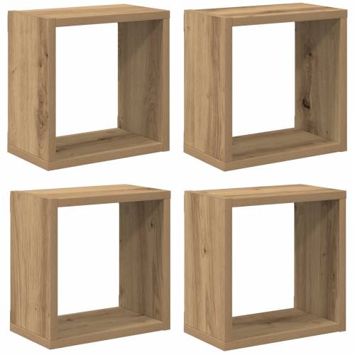 Zidne police Hrast MDF s furnirom 26 x 15 x 26 cm Montaža na zid Cijena