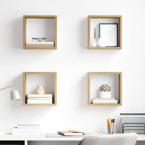 Zidne police Hrast MDF s furnirom 26 x 15 x 26 cm Montaža na zid Cijena