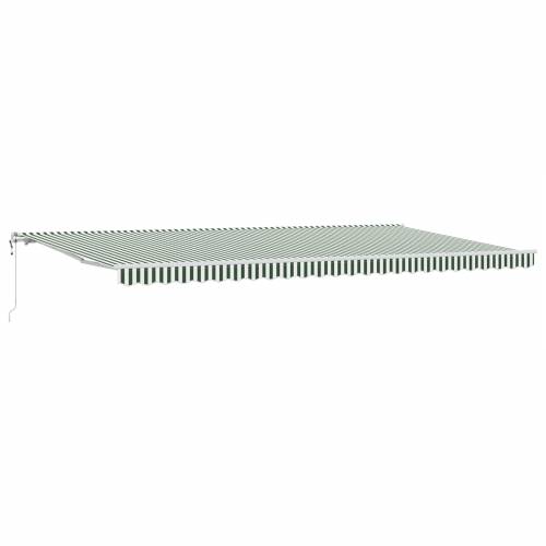 Automatska uvlačna tenda zelena i bijela 600x350 cm Cijena