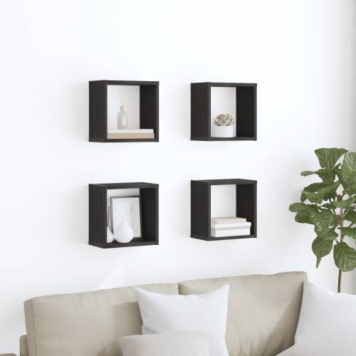 Zidne Police Crni hrast Konstruirano drvo 26 x 15 x 26 cm Cijena