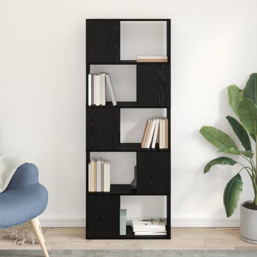 Polica Crna hrast Konstruirano drvo 60 x 24 x 155 cm Cijena