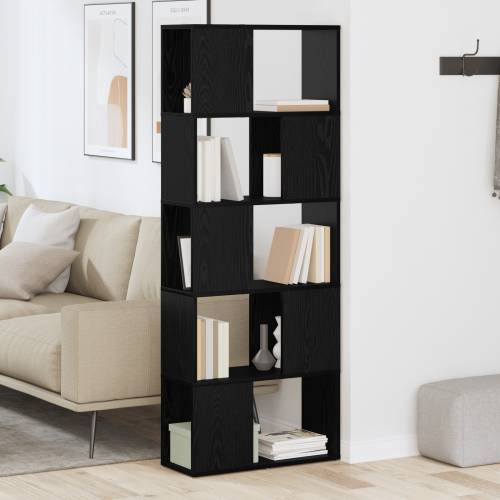 Polica Crna hrast Konstruirano drvo 60 x 24 x 155 cm Cijena