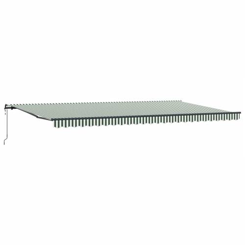 automatska uvlačna tenda zelena i bijela 600x350 cm Cijena