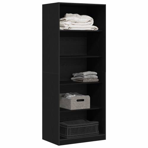 Crni ormar od hrasta 80 x 50 x 200 cm - Konstruirano drvo Cijena
