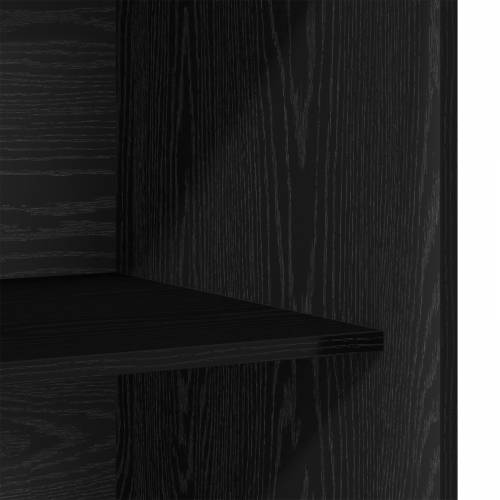 Crni ormar od hrasta 80 x 50 x 200 cm - Konstruirano drvo Cijena