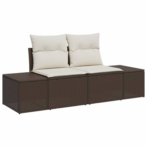 set od 8 dijelova vrtnih sofa s jastučićima smeđi poli ratan Cijena
