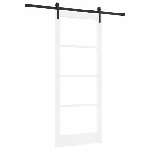 Klizna vrata ORKDAL Set od 2 Bijela i crna Drvo 86 x 211 cm Cijena