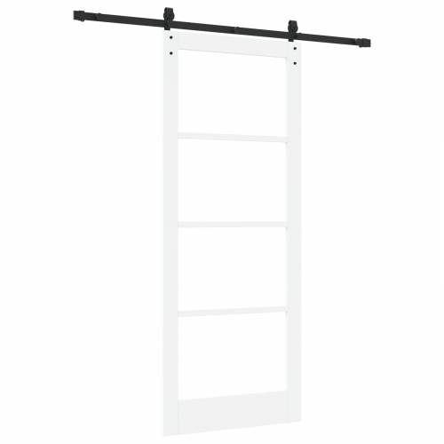 Klizna vrata ORKDAL Set od 2 Bijela i crna Drvo 86 x 211 cm Cijena