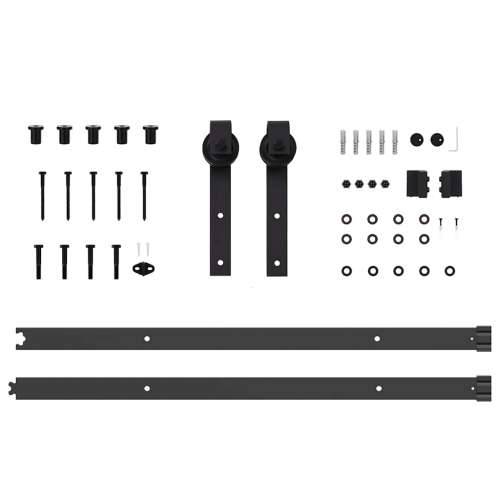 Klizna vrata ORKDAL Set od 2 Bijela i crna Drvo 86 x 211 cm Cijena