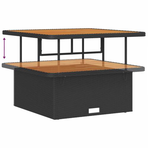8 komada vrtni sofa set s jastučićima crni poli ratan akacija Cijena