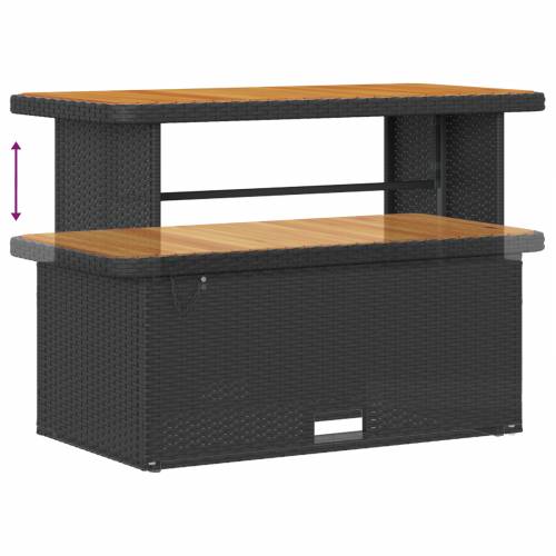 9 komadni vrtni sofa set s jastucima crni poli ratan akacija Cijena