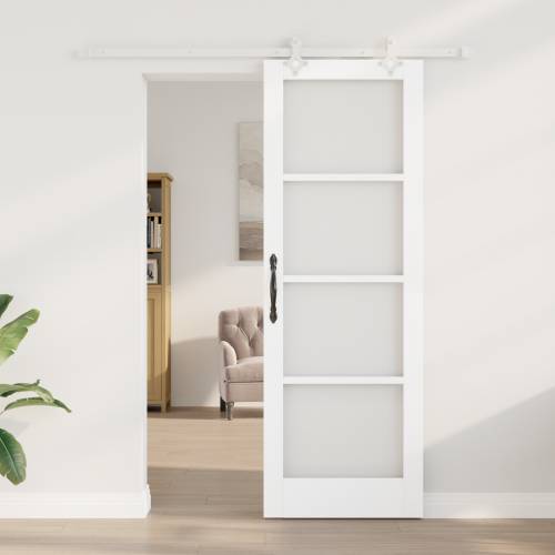 Klizna vrata s opremom Bijela 73,5x211 cm Čvrsta bor Cijena