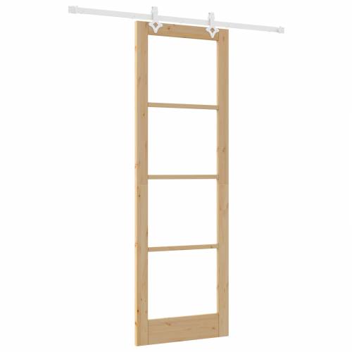 Klizna Vrata sa Setom Opreme 78x232 cm Masivna Borovina Cijena