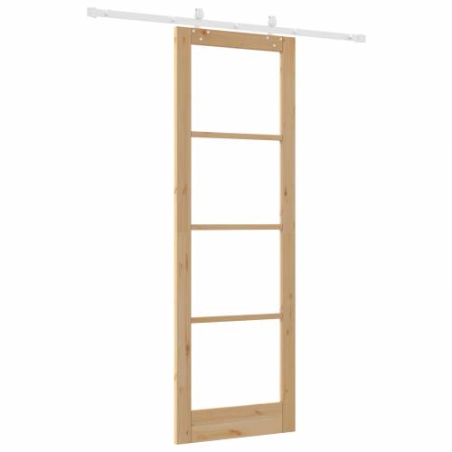 Klizna Vrata sa Setom Opreme 78x232 cm Masivna Borovina Cijena