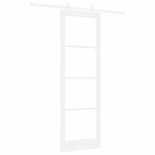 Klizna vrata s priborom Bijela 78x232 cm Solidno drvo bor Cijena