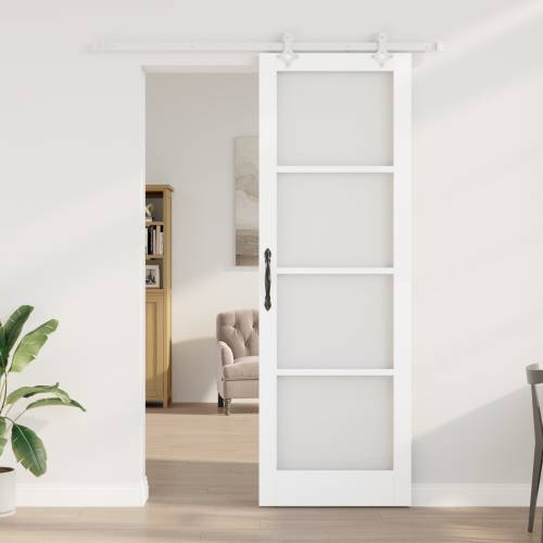 Klizna vrata s priborom Bijela 78x232 cm Solidno drvo bor Cijena