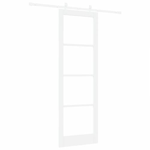 Klizna vrata s priborom Bijela 78x232 cm Solidno drvo bor Cijena
