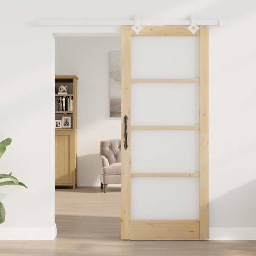 klizna vrata s priborom set 83x202 cm od čvrstog drva bora Cijena