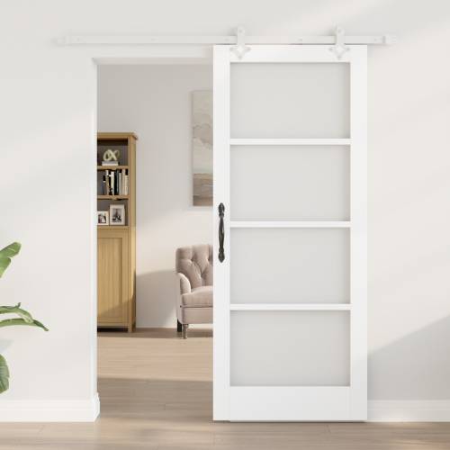 klizna vrata s setom hardvera bijela 83x202 cm čvrsti bor Cijena