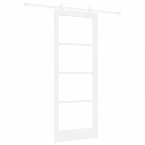 Klizna vrata sa setom mehanizma Bijela 83x211 cm Puno drvo Bor Cijena