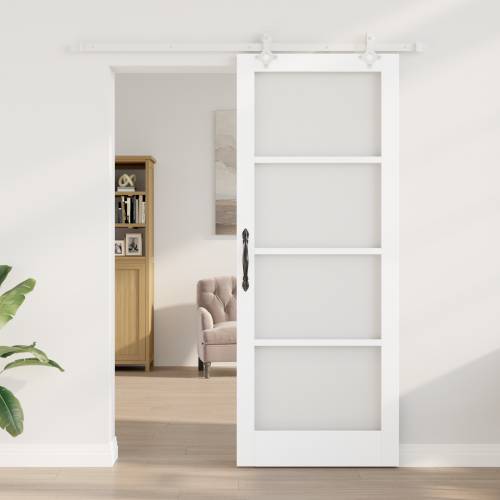 Klizna vrata sa setom mehanizma Bijela 83x211 cm Puno drvo Bor Cijena